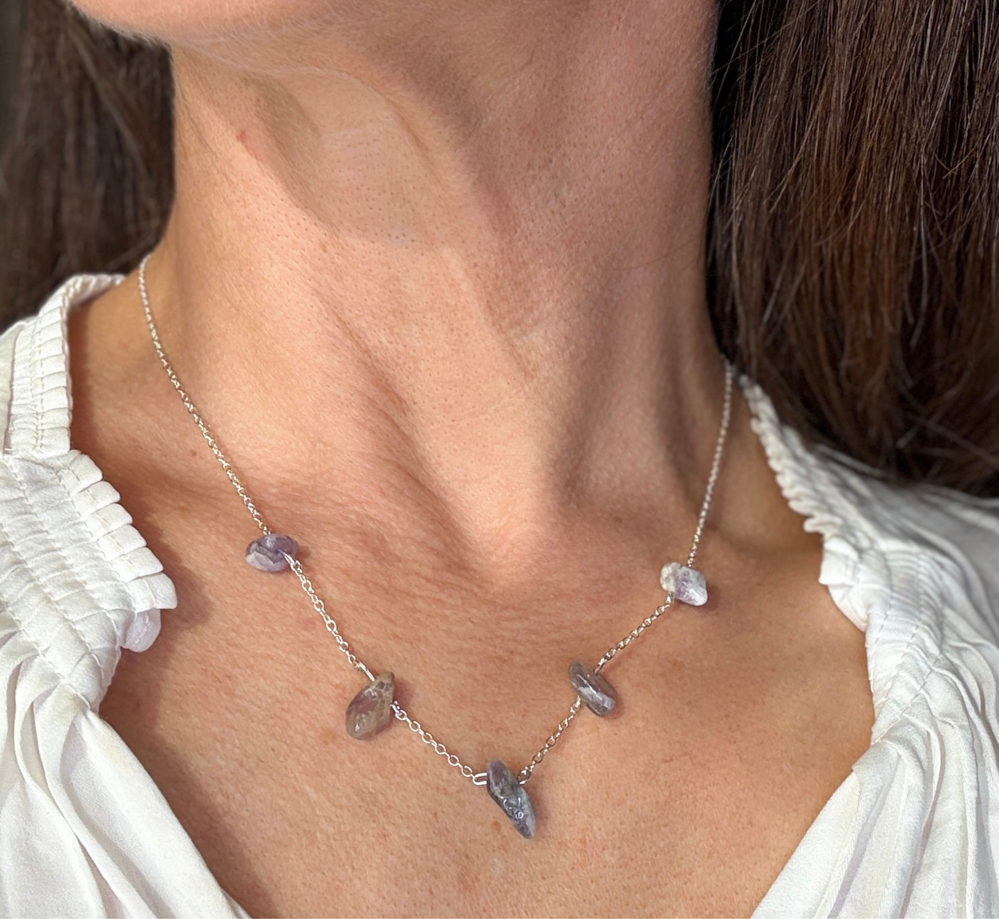 Amethyst Five-Stone Necklace