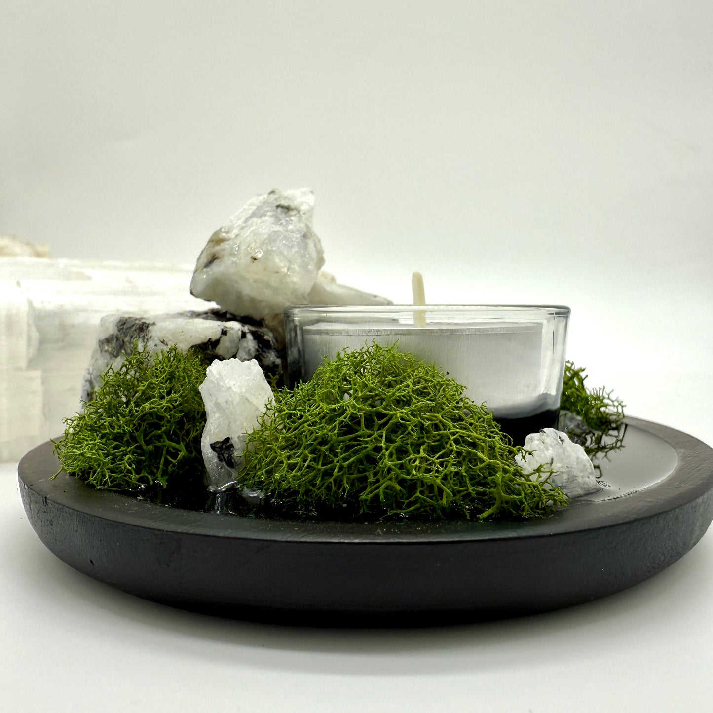 Rainbow Moonstone Candle Altar