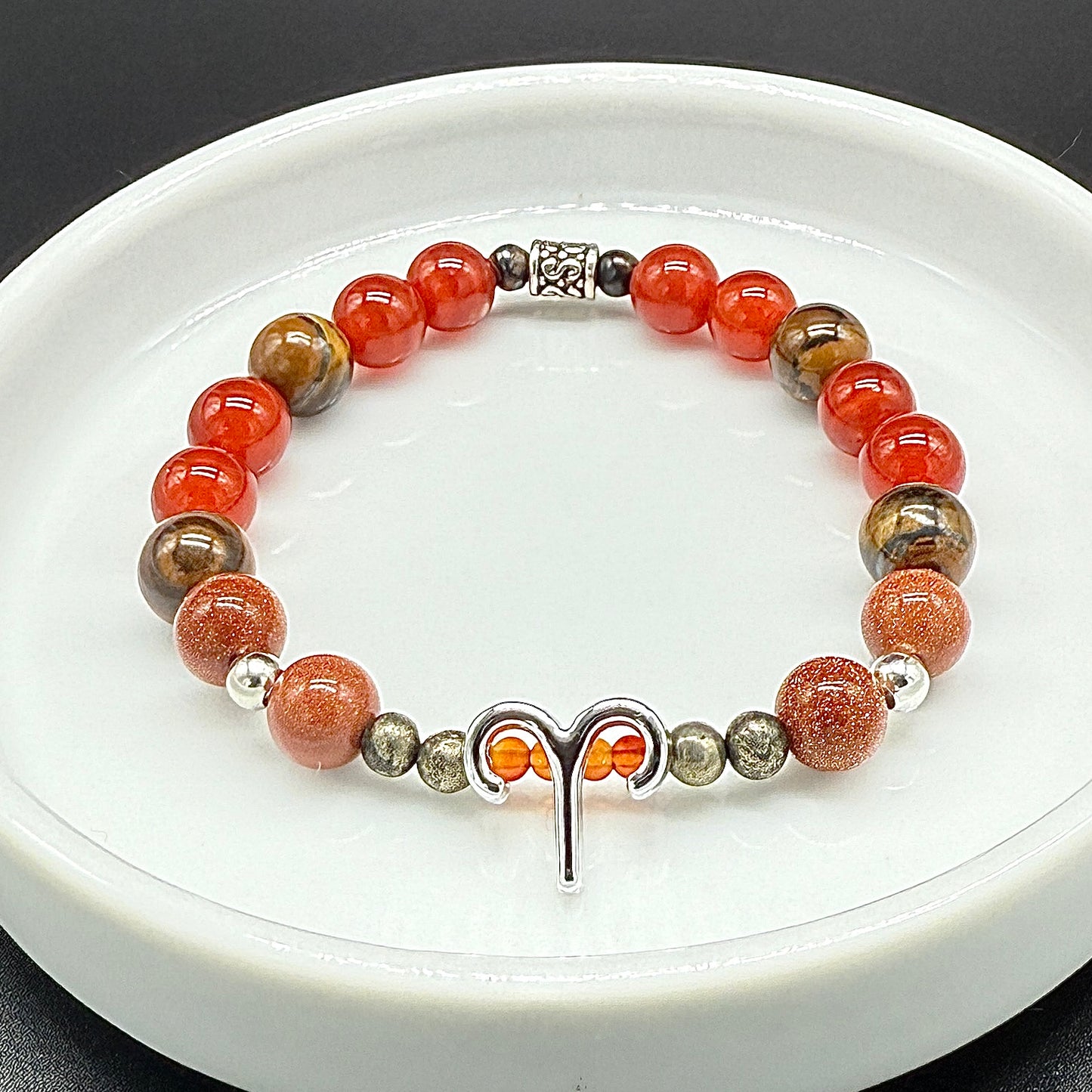 Aries Zodiac Crystal Bracelet