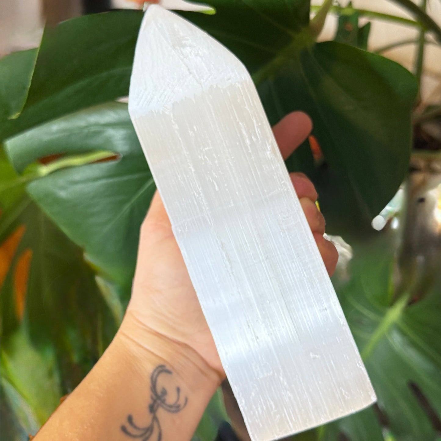 Selenite Obelisk - Large