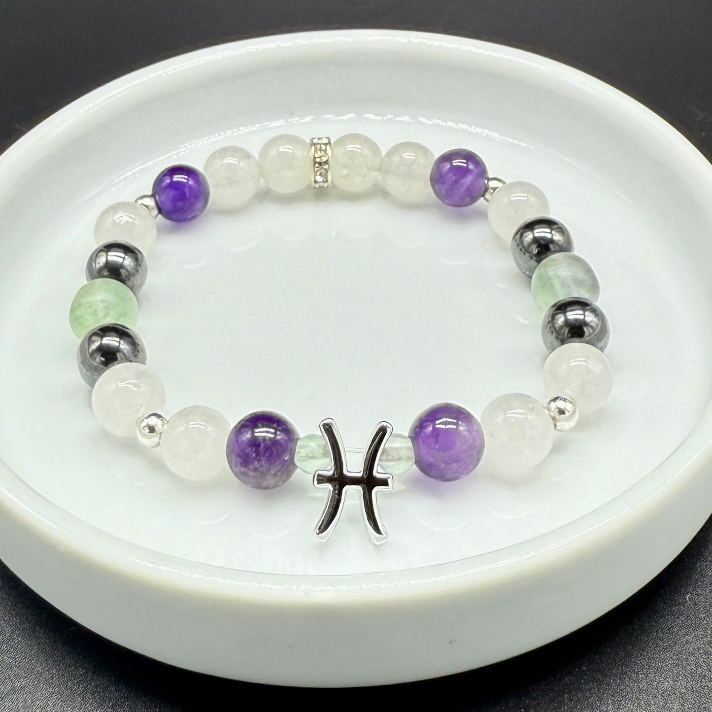 Pisces Zodiac Crystal Bracelet
