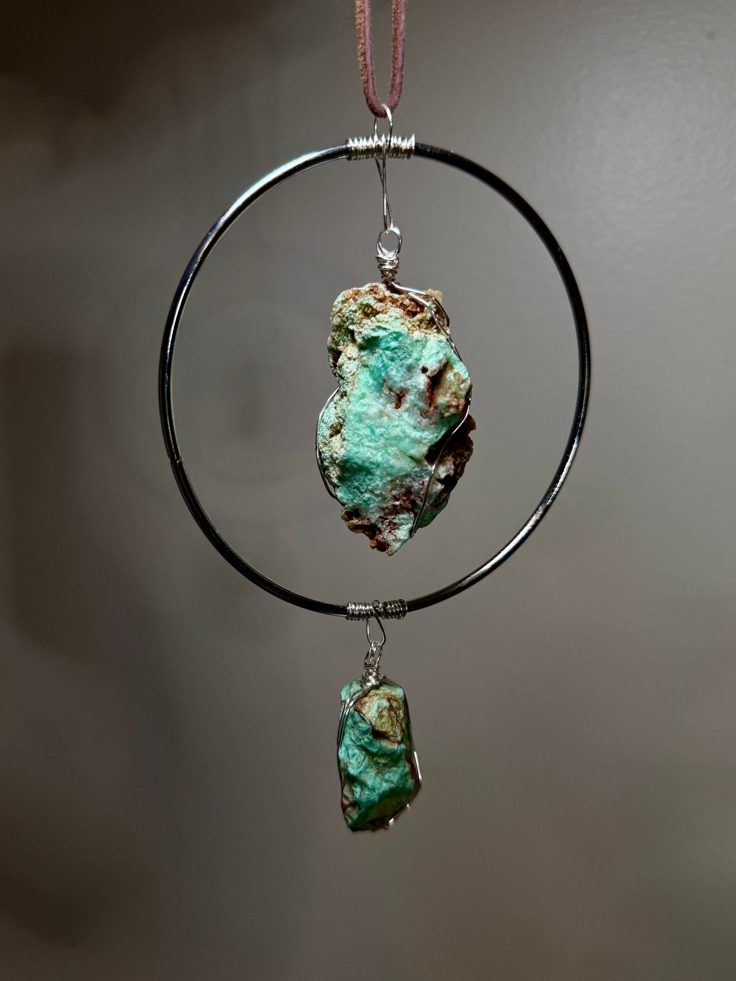 Chrysoprase Gemstone Hanging