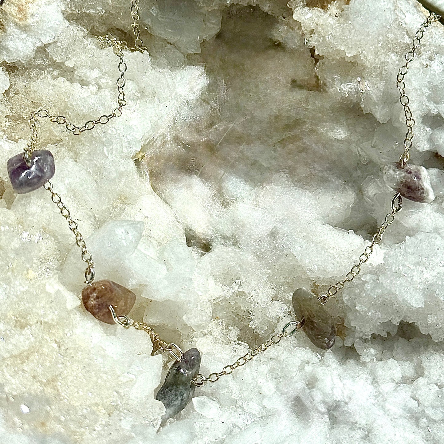 Amethyst Five-Stone Necklace