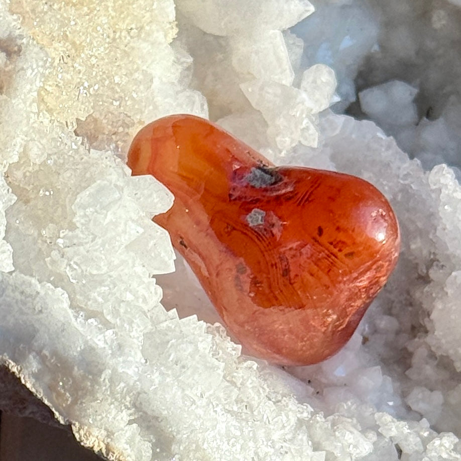 Carnelian Heart Palm Stone