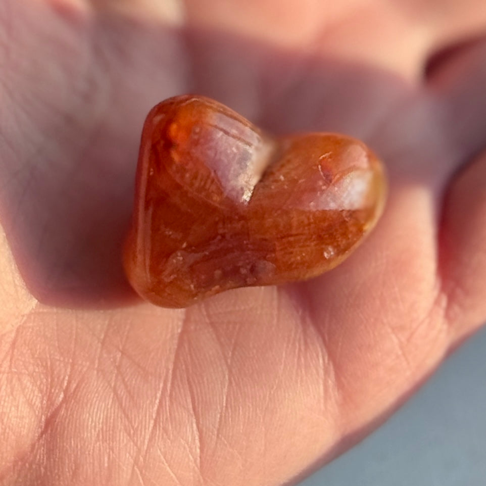 Carnelian Heart Palm Stone