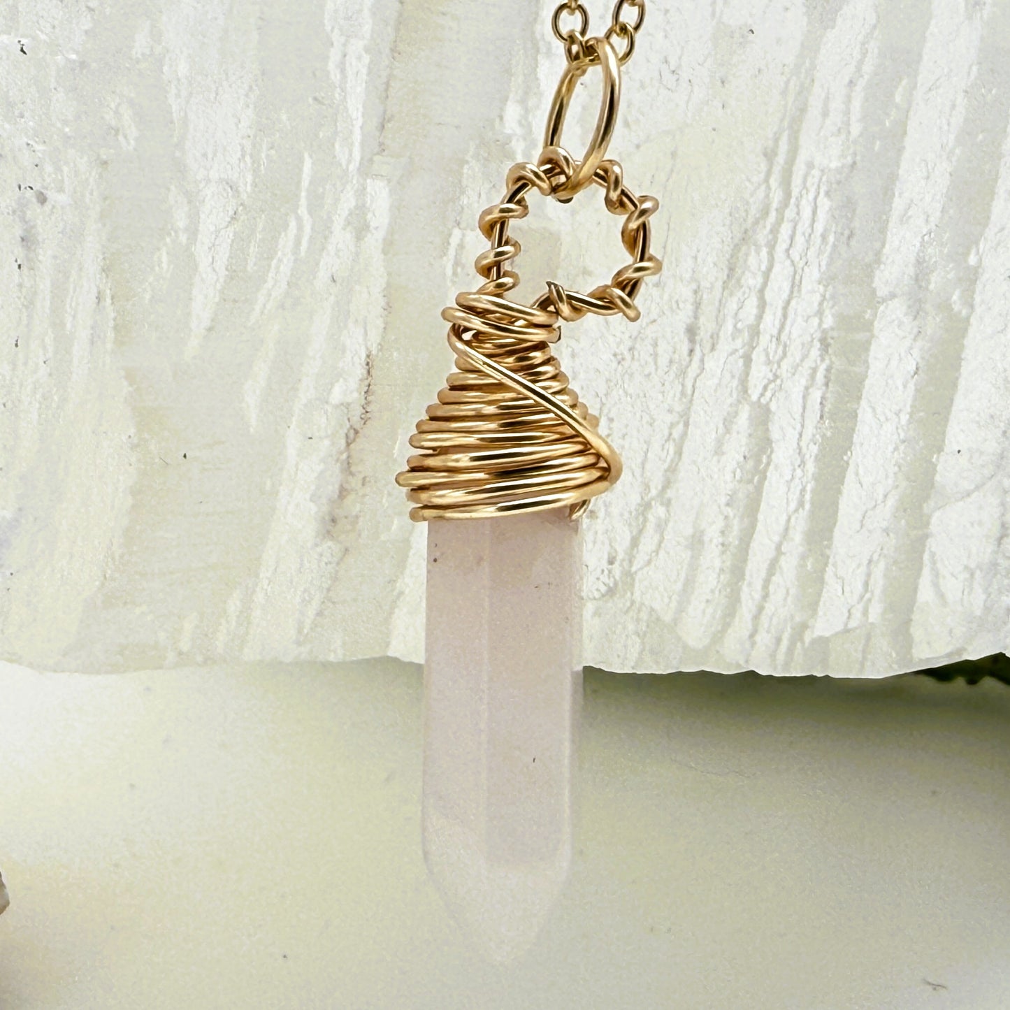 Rose Quartz Pendant Necklace