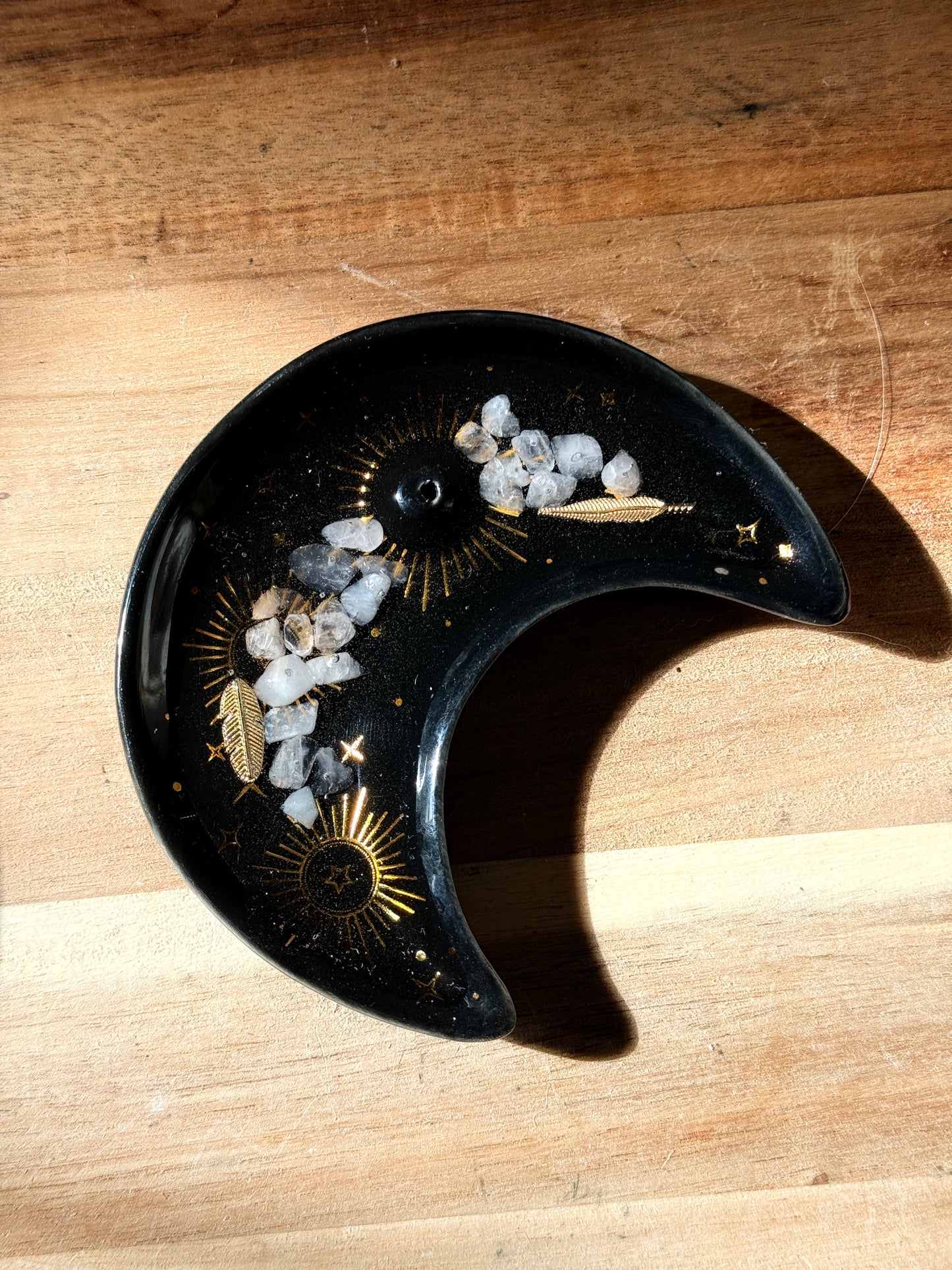 Crescent Moon Incense Holder