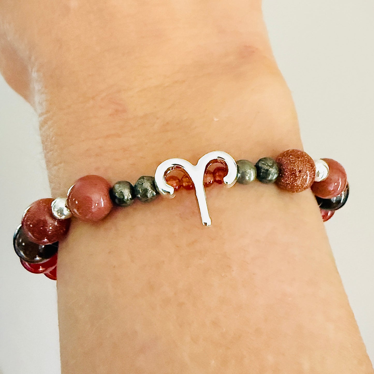 Aries Zodiac Crystal Bracelet