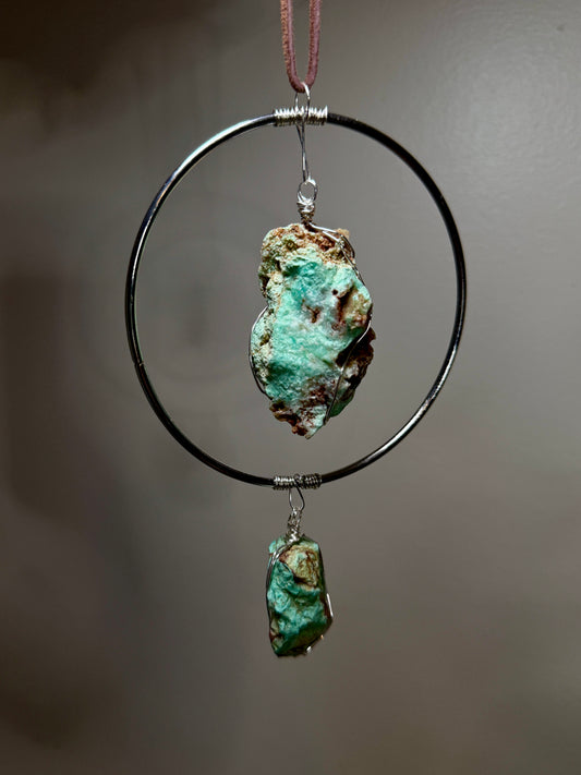 Chrysoprase Gemstone Hanging