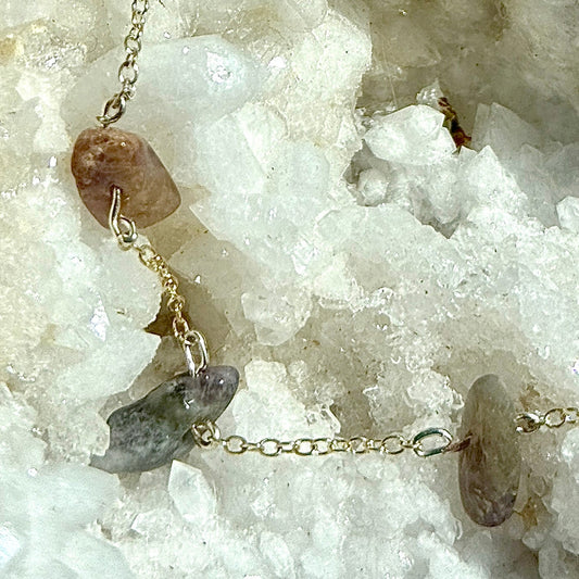 Amethyst Five-Stone Necklace