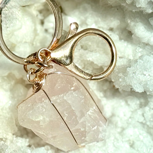 Rose Quartz Keychain