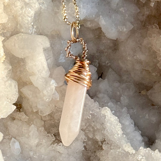 Rose Quartz Pendant Necklace