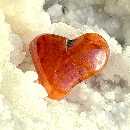 Carnelian Heart Palm Stone