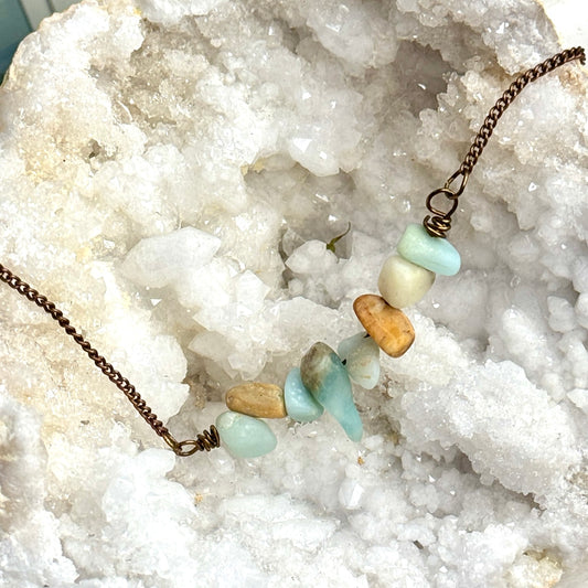 Amazonite Tumbled Stone Necklace