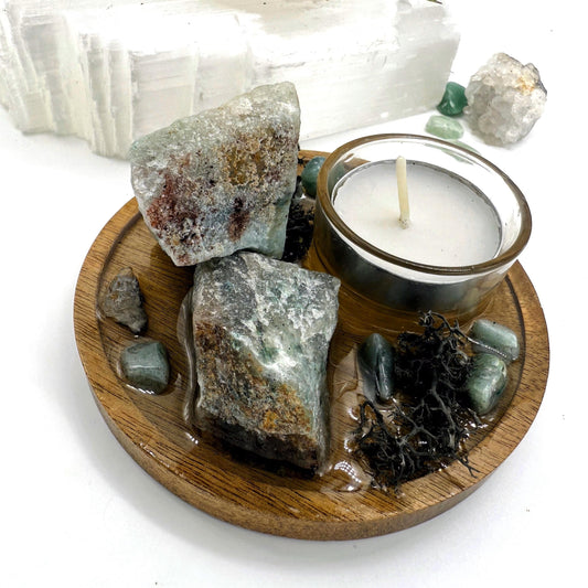 Aventurine Candle Altar
