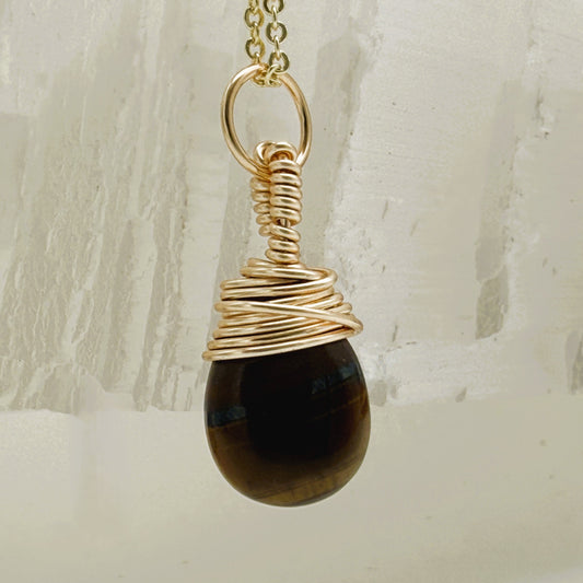 Tigers Eye Pendant Necklace